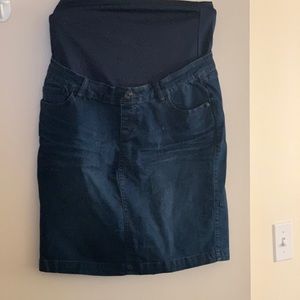 Maternity jeans skirt